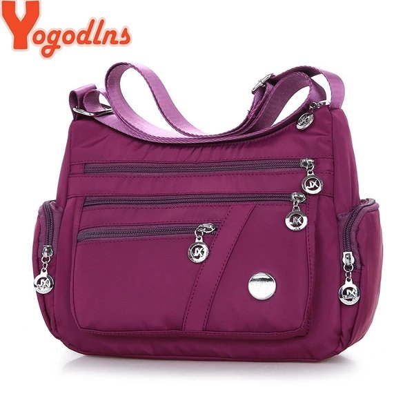 Yogodlns Oxford Waterproof Shoulder Bag Women Casual Crossbody Bag Multifunction Shopping Handbag Large Capacity Messenger Bag