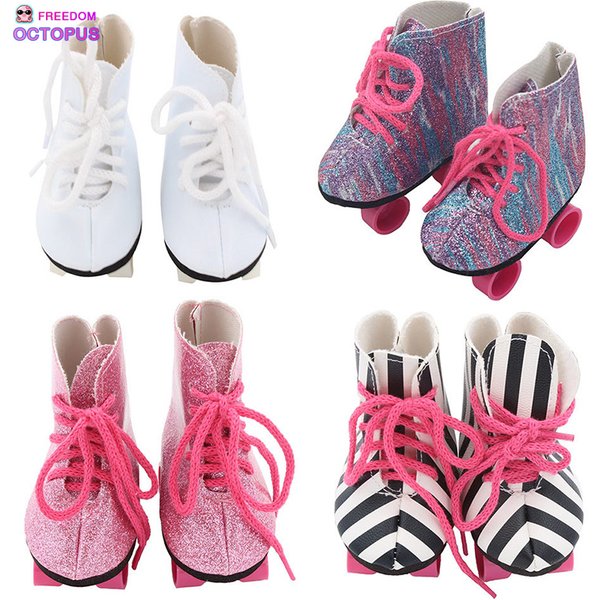 Chaussures de poupée de 7 cm pour poupée américaine de 18 pouces et bottes de poupée de bébé né de 43 cm pour bébé de 43 cm, Nenuco, notre génération, cadeau pour fille
