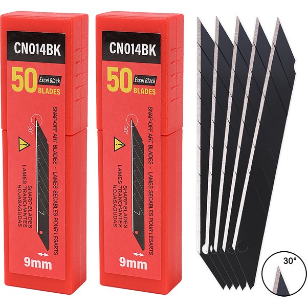 FOSHIO 30/60 Degree Snap Off Replacement Blade 9mm Car Wrap Vinyl Paper Cutter Utility Knife DIY Razor Cutting Tool Carbon Steel