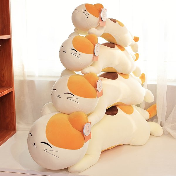 Neue Heiße Huggable Kawaii Schlaf Kissen Stofftier Puppe Nette katze Plüsch Spielzeug Cartoon Kissen Kinder Mädchen Geburtstag Geschenk