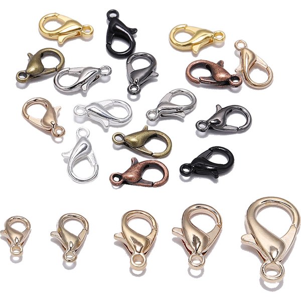 50 teile/los Schmuck Erkenntnisse Legierung Karabiner Haken Für Schmuck Machen Halskette armband Kette DIY Liefert Zubehör