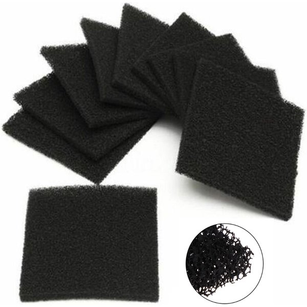 5/10/20Pcs Universal Schwarz Aktivkohle Schaum Schwamm Luftfilter Imprägnierte Blatt Pad Filter Schwamm
