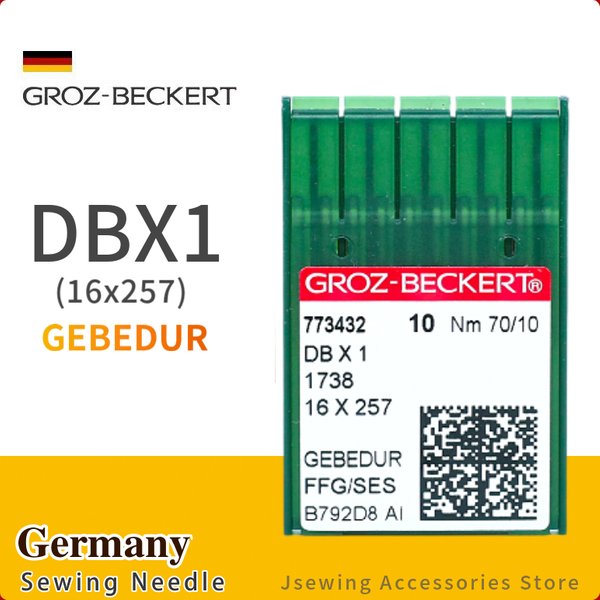 10 pièces DBX1 GEBEDUR résistant à la chaleur Groz-Beckert Machine à coudre aiguilles pour accessoires de point noué industriel DB * 1 16x257 JUKI BROTHER