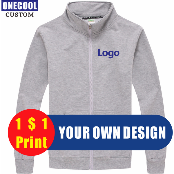 Fashion Zipper Thin Jacket Custom Logo Printed Personal Design Men And Women Sweater Embroidery Picture Text ONECOOL