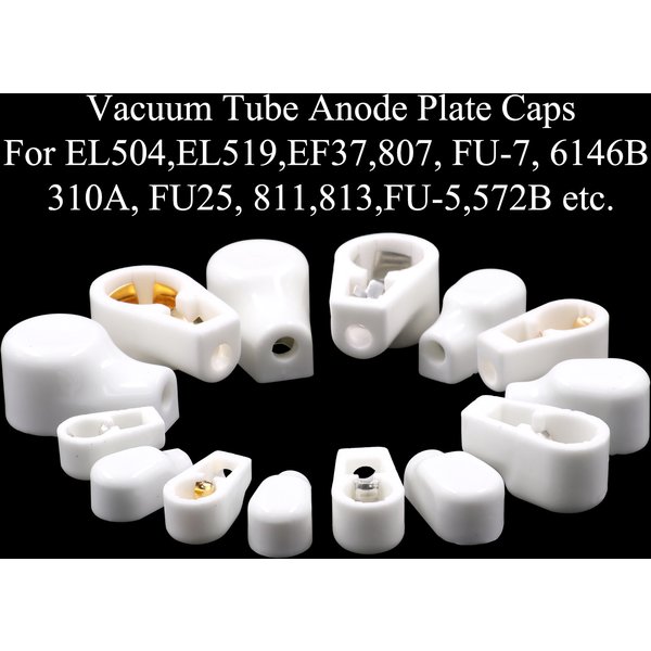 6.4mm 9mm 14mm Ceramic Vacuum Tube Anode Plate Grid Cap Hat For EL504 EL519 EF37 FU-7 807 310A 813 805 811 572B 809