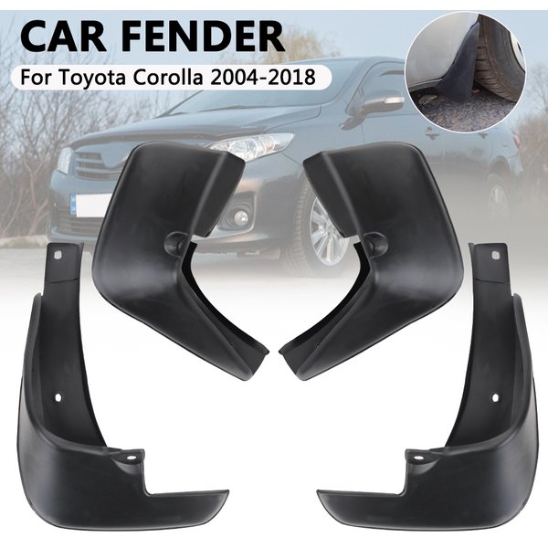 Garde-boue en PVC garde-boue résistant aux rayures garde-boue avant arrière garde-boue pour Toyota Corolla 2004-2018 4 pièces/ensemble garde-boue