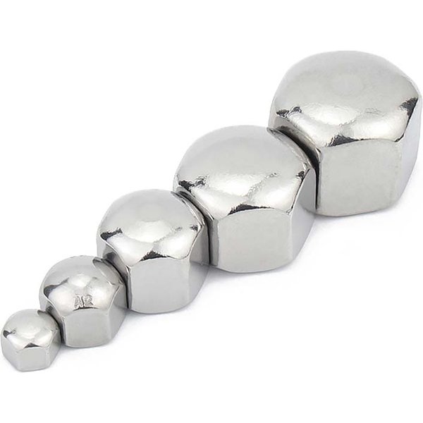 1/20 pièces 304 A2-70 acier inoxydable hexagone court bas mince capuchon gland écrou M3 M4 M5 M6 M8 M10 M12 M14 M16 couvercle aveugle DIN917