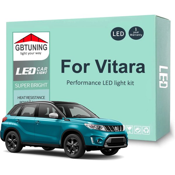 Kit d'ampoules intérieures LED pour Suzuki Vitara, pour Grand Vitara MK1 MK2 MK3 MK4 1988-2016 2017 2018 2019 2020 2021, voiture LED Canbus