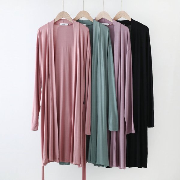 Ropa Mujer Neue Lange Hülse Modale Nachtwäsche Frauen Herbst Winter Bademantel Lose Große Größe Hause Tragen Kleidung ladys Robe XXL