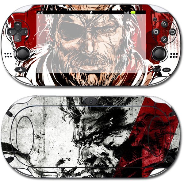 Protecteur d'autocollant de peau de vinyle solide d'engrenage en métal pour PSvita 1000 pour la couverture de décalcomanie de PSv 1000
