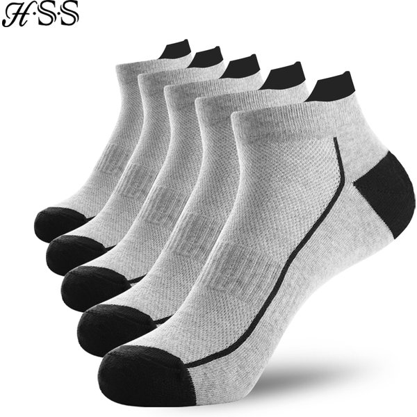 5 paires de chaussettes en coton biologique pour hommes, tricot fin, maille, cheville, fitness, respirant, séchage rapide, chaussettes courtes pour le cyclisme, grande taille