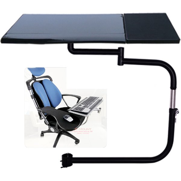 D-mount OK030 OK010 Multifunctional Full Motion Laptop Desk Holder Keyboard Support+Mouse Pad Stainless Steel 20kg Around Chair