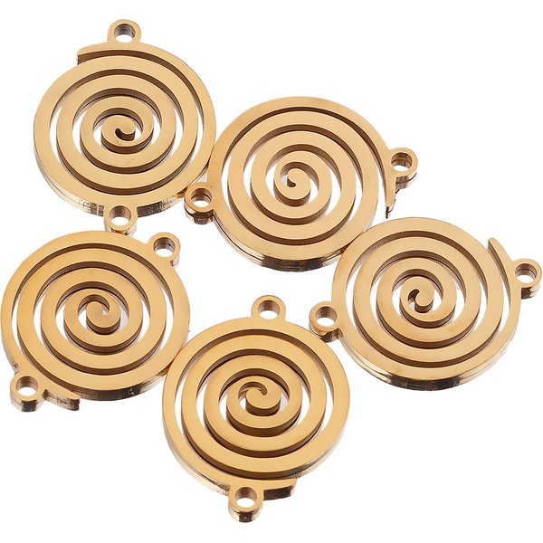 Connecteurs de breloques à vis en acier inoxydable, accessoires de bijoux pour femmes, bricolage de bracelets et de colliers, 5 pièces/lot
