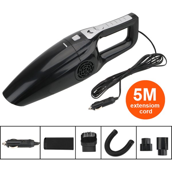 Aspirateur de voiture portable, aspirateur à double usage sec et humide, aspirateur portatif puissant, mini aspirateur à haute aspiration 12V 120W