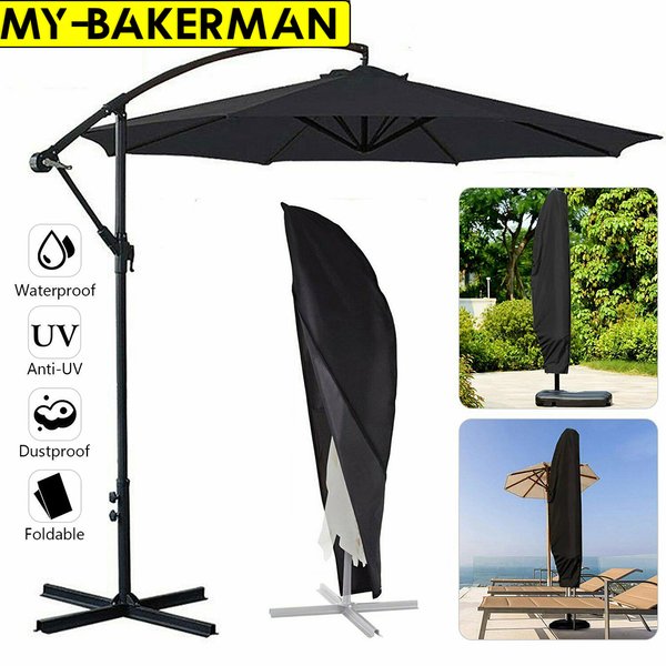 183–280 cm Outdoor-Terrassenschirm, wasserdichte Schutzhülle mit Reißverschluss für den Garten, freitragender Sonnenschirm, Regenschirme