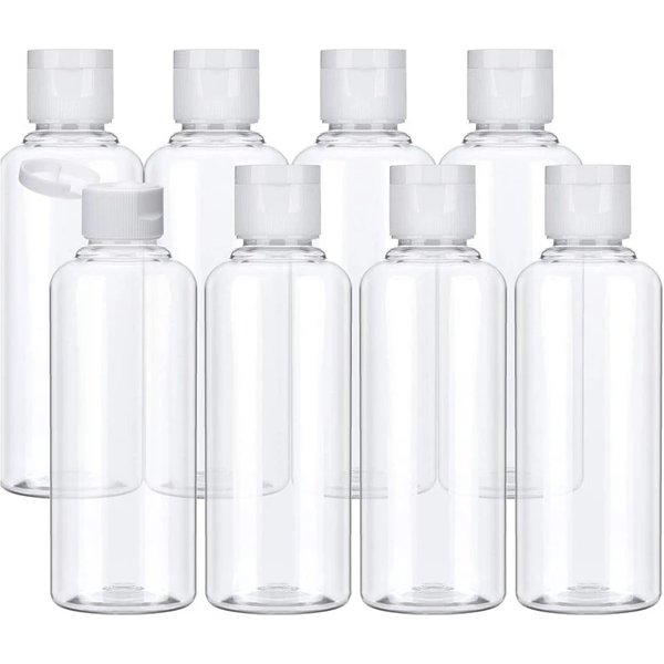 20Pcs Plastic Shampoo Bottles 10/30/50/60/100/120ml Plastic Bottles for Travel Container for Cosmetics Lotion