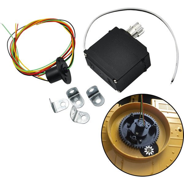 HUINA 1550 Upgrade Metallantriebsrad mit Drehmotor-Set für RC-Bagger-Zubehör
