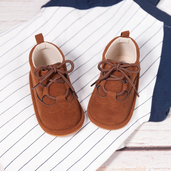KIDUSN-Chaussures de sport en cuir pour nouveau-né garçon et fille, bottes hautes à lacets, semelle souple, anti-aldes, premiers marcheurs, 0-18M