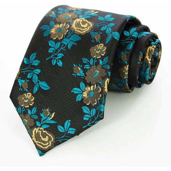 JEMYGINS New Designs Classic Silk Men Tie Floral Rose 8cm Red Jacquard Necktie Gravata Ties for Men Formal Wear Business Wedding