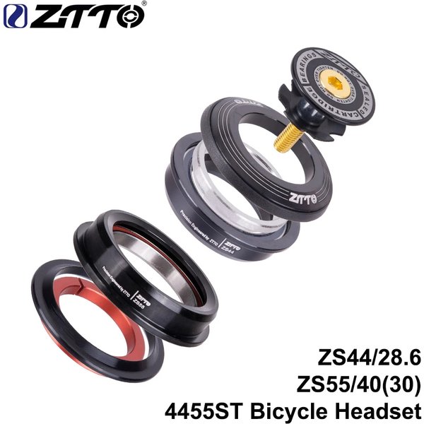 ZTTO MTB Bike Road Bicycle Headset ZS44 ZS55 Tapered Straight Universal 1.5 inch 28.6mm Fork Zero Stack Integrated With Cups