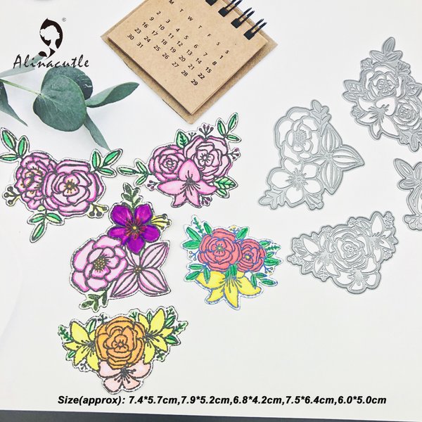 Betterpress Plate Metal Cutting Dies Flower Set Scrapbooking Paper Craft Handmade Card Album Punch Art Cutter Aliancutle