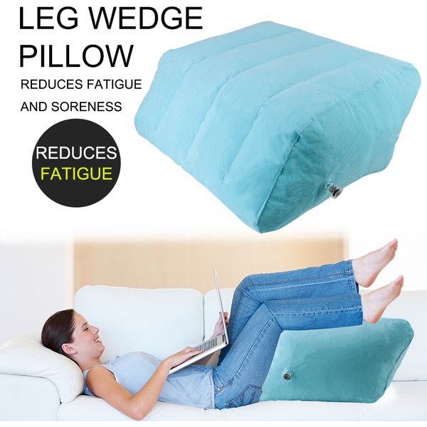 Portable Knee Pillow Rest Pillow Cushion PVC Pregnant Woman Foot Lift Lightweight Inflatable Leg Pillow