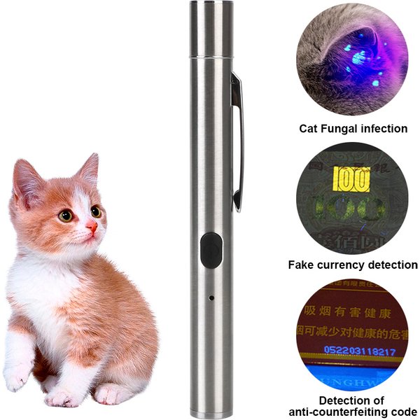 Wood's Lamp Skin Ultraviolet Light Waterproof Cat Moss Tinea Light Pet Fungus Detection 365 UV Black Mirror UV Flashlight