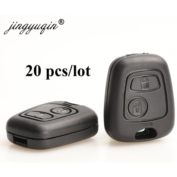 Jingyuqin 20 pièces pour Toyota Peugeot 107 206 207 306 307 407 Citroen C1 C4 Coquille De Clé De Voiture Fob Remplacement 2BTN Boîtier À Distance Sans logo