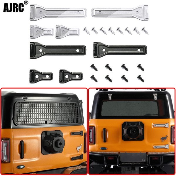 For Traxxas Trx-4 Bronco Silver/black Metal Door Hinge 1/10rc Car Parts