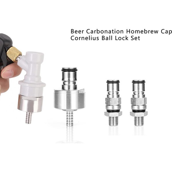 Cornelius Ball Lock Post Gas & Liquid With 1/4"BSP Assembly 19/32-18 Beer Carbonation Homebrew Gas Manifold Parts Cap