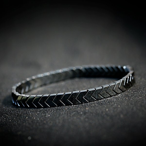 Bracelet élastique en hématite flèche pour hommes et femmes, brassard perlé, bijoux de yoga, mode Heren, nouveau