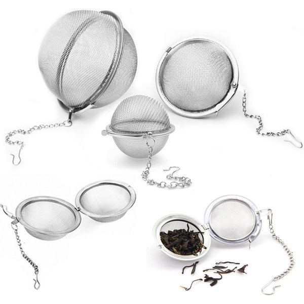 Boule de thé à épices en acier inoxydable, infuseur à thé, sphère de verrouillage, passoire à maille, filtre à thé, outils de cuisine, 5 pièces ~ 1 pièces