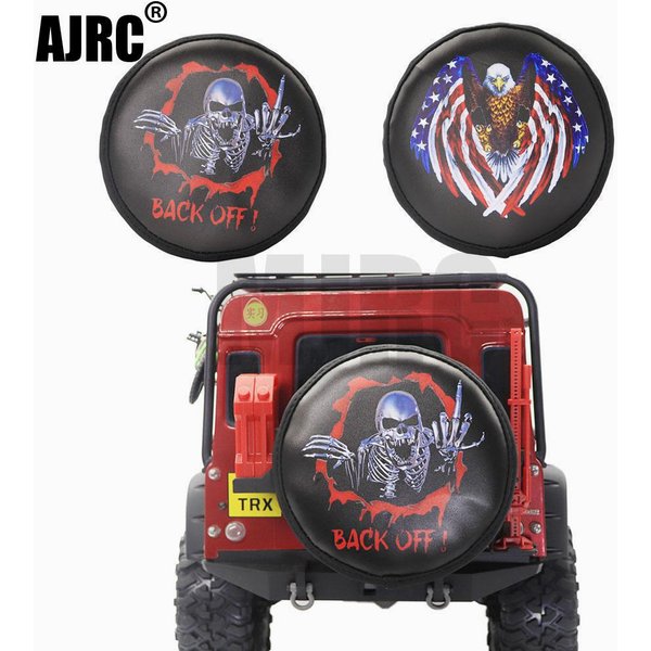 Ajrc – housse de pneus de secours en cuir, pour chenille 1/10 Rc Traxxas Trx-4 Bronco Rc4wd D90 D110 Axial Scx10 90046 Trx6 Yikong D90