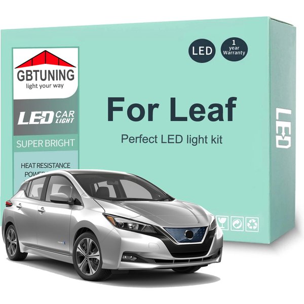 Kit d'ampoules intérieures LED pour Nissan Leaf ZE0 ZE1 2010-2016 2017 2018 2019 2020 2021, dôme de carte de voiture, lampe de coffre Canbus sans erreur