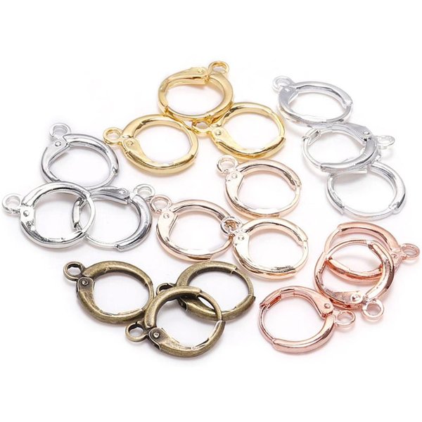 20 teile/los 14x12mm Gold Frankreich Hebel Ohrring Haken Draht Einstellungen Basis Ohrringe Hoops Für Schmuck Finden liefert