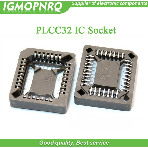 10 pièces PLCC32-SMD prise IC, adaptateur de prise PLCC32, convertisseur PLCC PLCC-32 32 broches