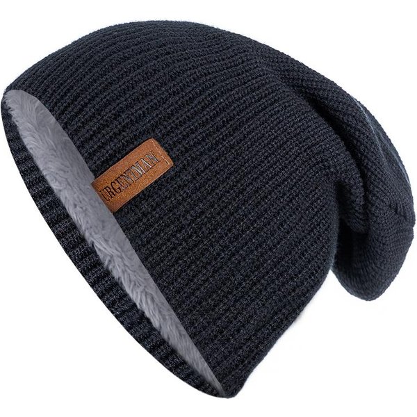 Classique Bonnet URGENTMAN Tag Casual Chapeau Femmes Hommes Chaud Tricoté Ajouter Fourrure Doublure Hiver Chapeau De Mode Solide Bonnet Chapeau 16 Couleurs Ski Chapeaux