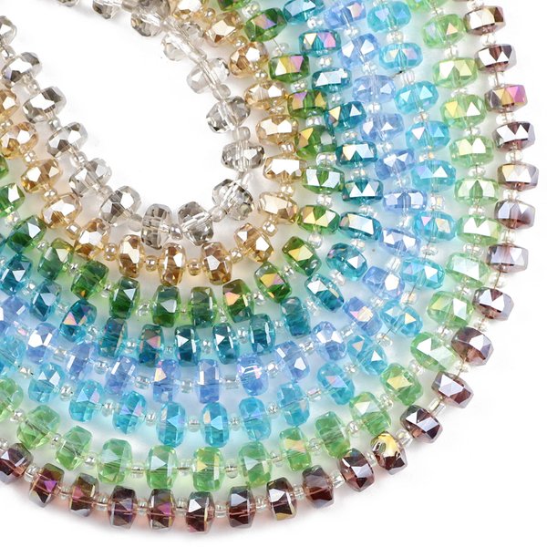 8x6mm 50 stücke Rad Form Österreichischen Kristall Flache Runde Spacer Glas Lose Perlen Für Schmuck Machen Armbänder zubehör DIY