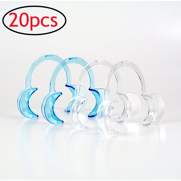 JNSUR 20 pièces ouvre-bouche dentaire forme C outil de dentisterie orthodontique Intraoral en plastique souple écarteur de joues et de lèvres extenseur de bouche