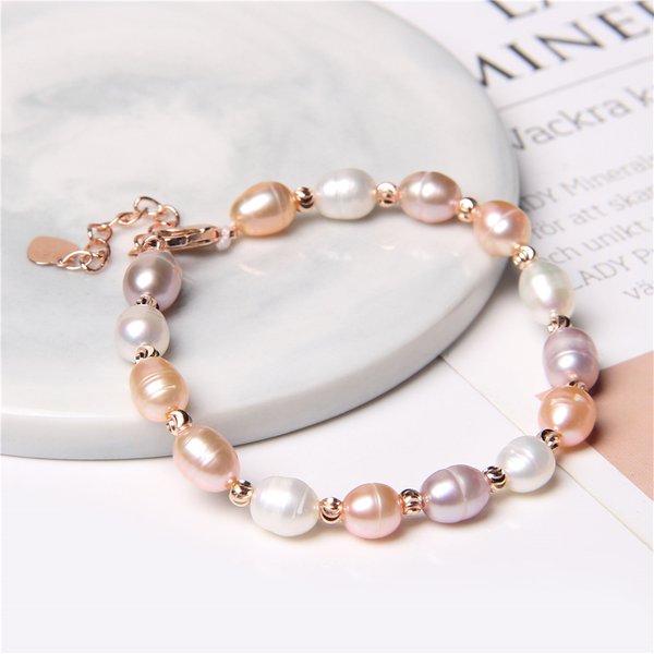 New Real Natural Freshwater Pearl Fashion Bracelet Ladies Elegant Bracelet Jewelry Girlfriend Birthday Wedding Gift Wholesale