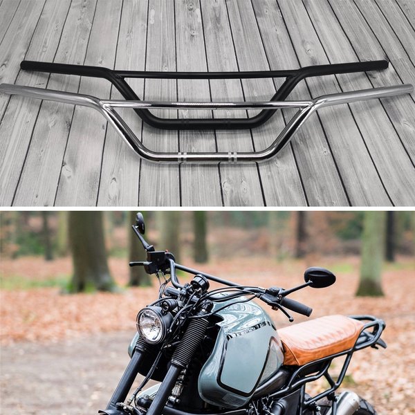 Guidon de moto Vintage 22mm ou 25mm, volant 7/8 ''ou 1-1/8'', pour café Racer Bobber Chopper Scrambler, barres de poignée