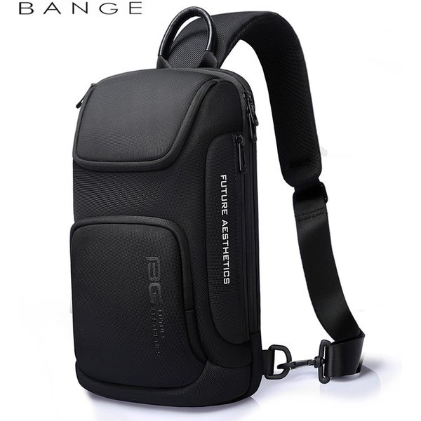 BANGE Umhängetasche Für Männer Tragbare Wasserdichte Schulter Messenger Taschen Männlichen Reise Kurze Reise Brust Tasche Fit Für 9,7 Zoll iPad