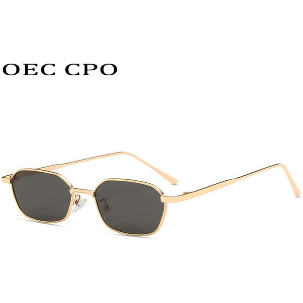 Lunettes de soleil carrées pour femmes et hommes, marque Steampunk, monture métallique, rétro, UV400, O949