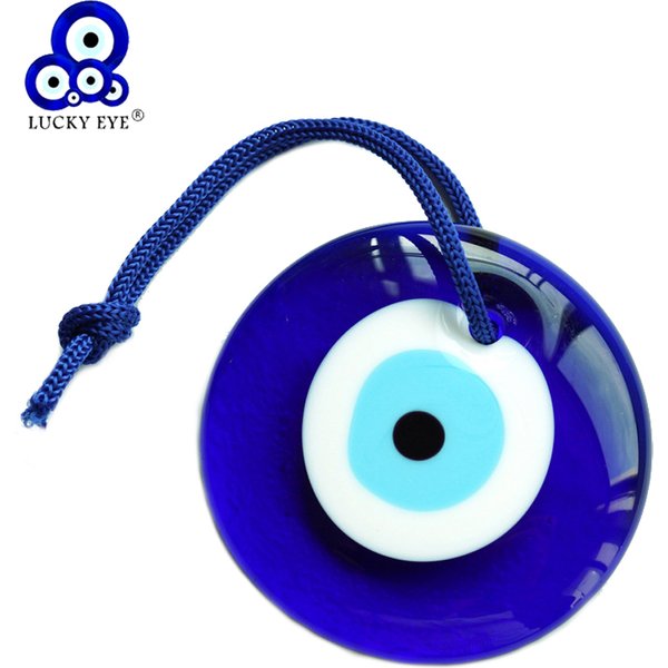 Pendentif œil porte-bonheur bleu turc mauvais œil, décoration murale suspendue, chaîne en corde, décoration Simple pour la maison, salon, voiture LE715