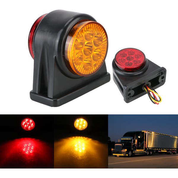 12V 24V Truck Position Corner Side Marker Light LED Trailer Turn Signal Lamp Brake Parking Boat Marine Lorry Caravan Accessories