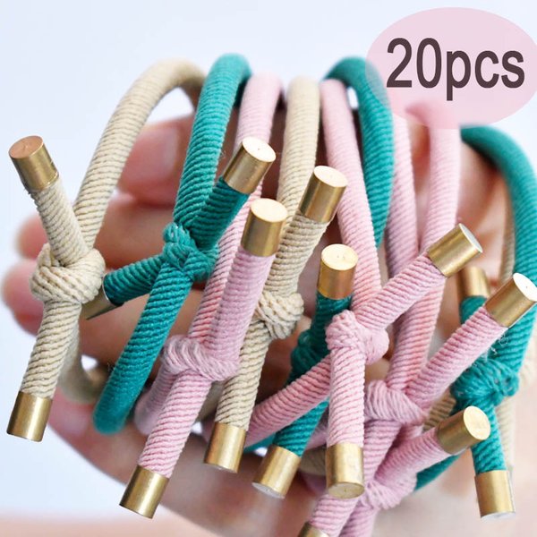 20 teil/paket Frauen Elastische Haar Gummibänder Stilvolle Mädchen Verknotet haar Seil Scrunchies Krawatte Zubehör Großhandel