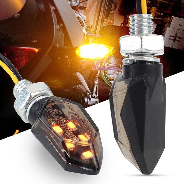 LED Blinker Licht super hell 2 stücke Motorrad Mini Universal LED Motorrad Lampe Bernstein Blinker LED-Anzeigen Licht