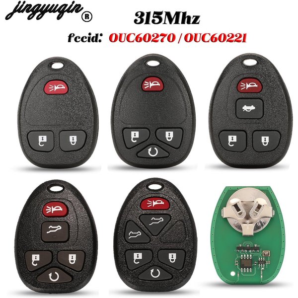 jingyuqin Remote Key 315Mhz Fob For Buick Enclave Cadillac Escalade SRX Suburban Tahoe Traverse GMC Acadia Yukon Saturn Outlook