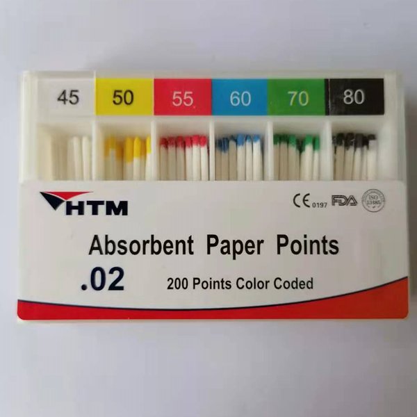 JNSUR – papier absorbant dentaire Original 0.02, Points de Canal radiculaire, matériau de remplissage dentaire, matériel de dentisterie endodontique Endo
