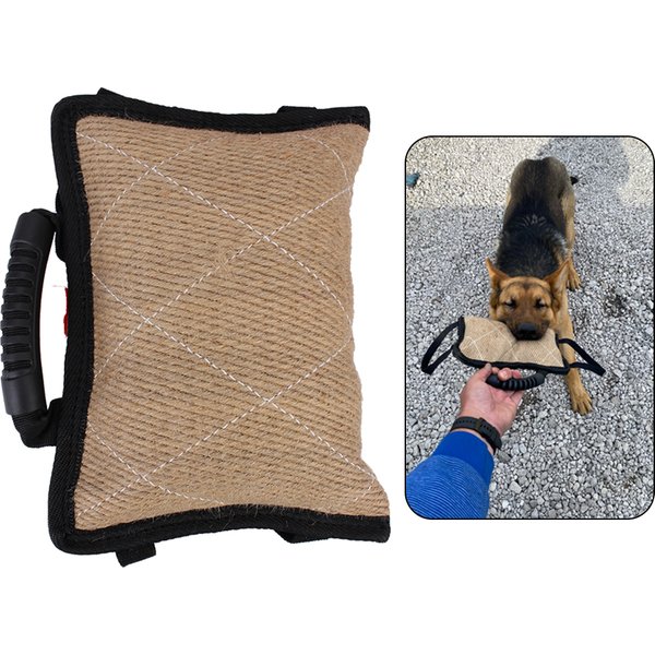 Hundetraining Hundebiss-Stick, kauendes Haustierspielzeug mit 2 Seilgriffen, Hundetrainingskissen, Bissschlepper, langlebig